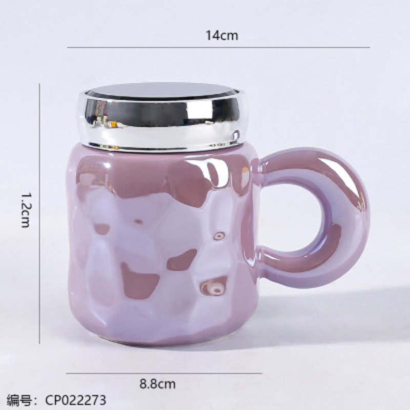 654珠光釉陶瓷杯细节图