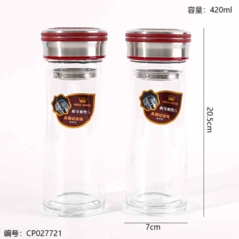 大号茗象玻璃杯细节图