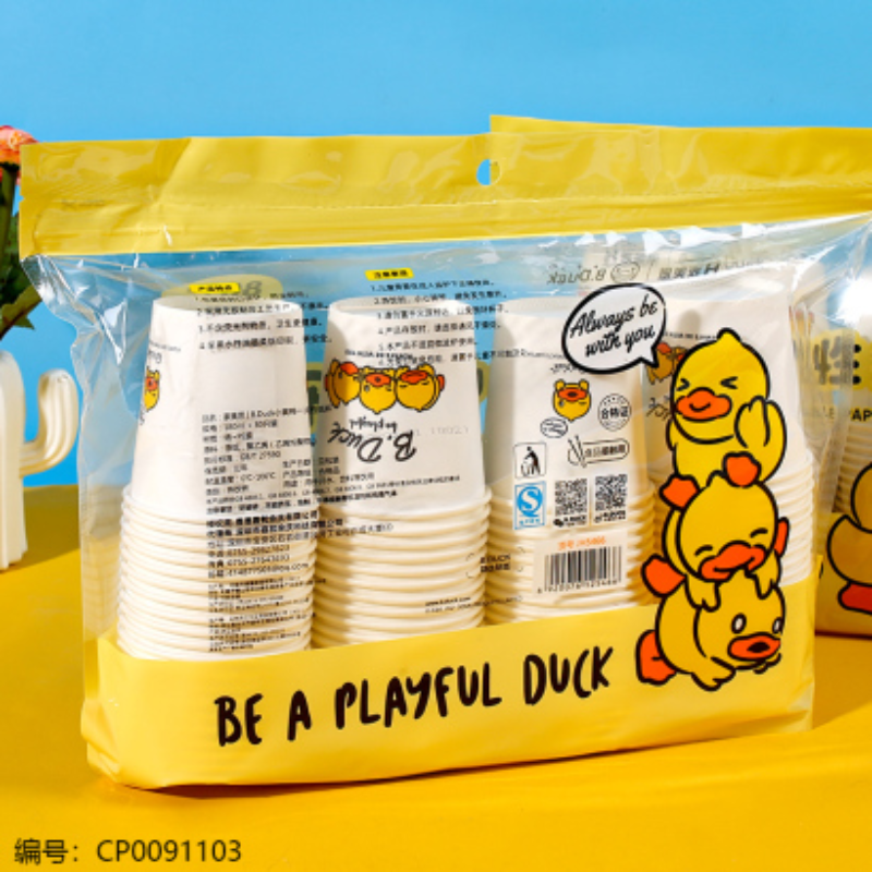 5466小黄鸭一次性纸杯细节图